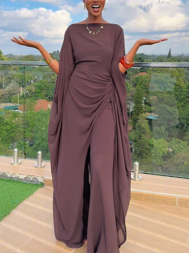 Exquisite Strapless Drawstring Two-piece Set