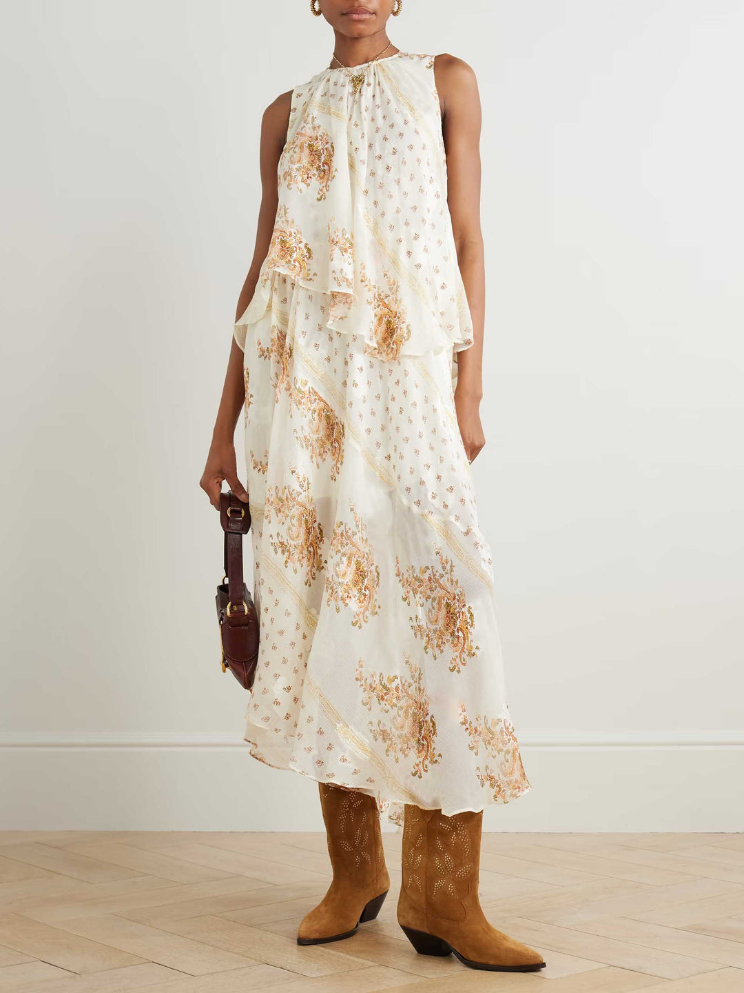 Exquisite Bohemian Print Asymmetrical Tank Top