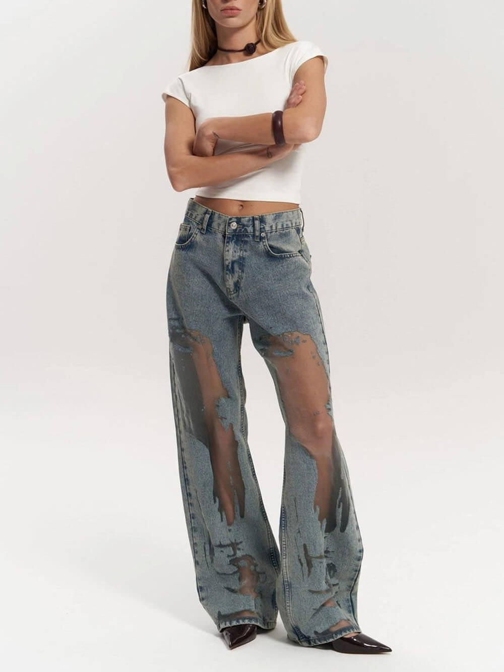 Fashionable Unique Transparent Jeans