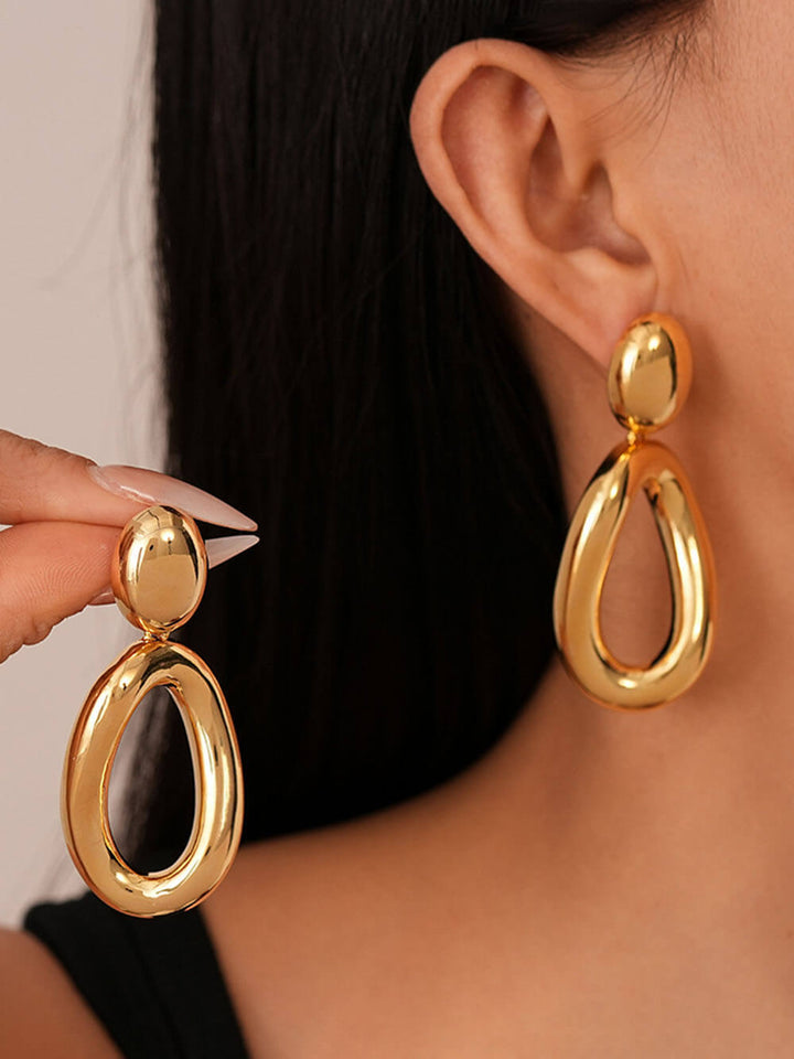 Vintage Oval Twisted Circle Earrings