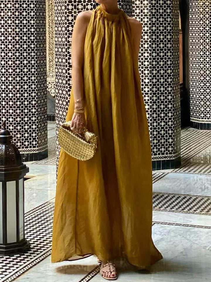 Fashionable And Elegant Round Neck Loose Maxi Dress