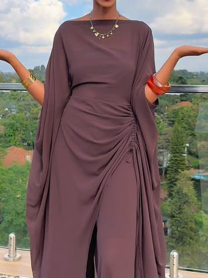 Exquisite Strapless Drawstring Two-piece Set