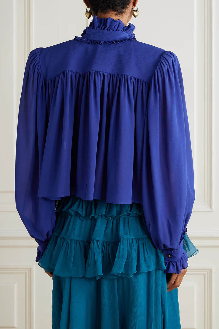 Exquisite Multi-Layered Pleated Chiffon Tulle Skirt