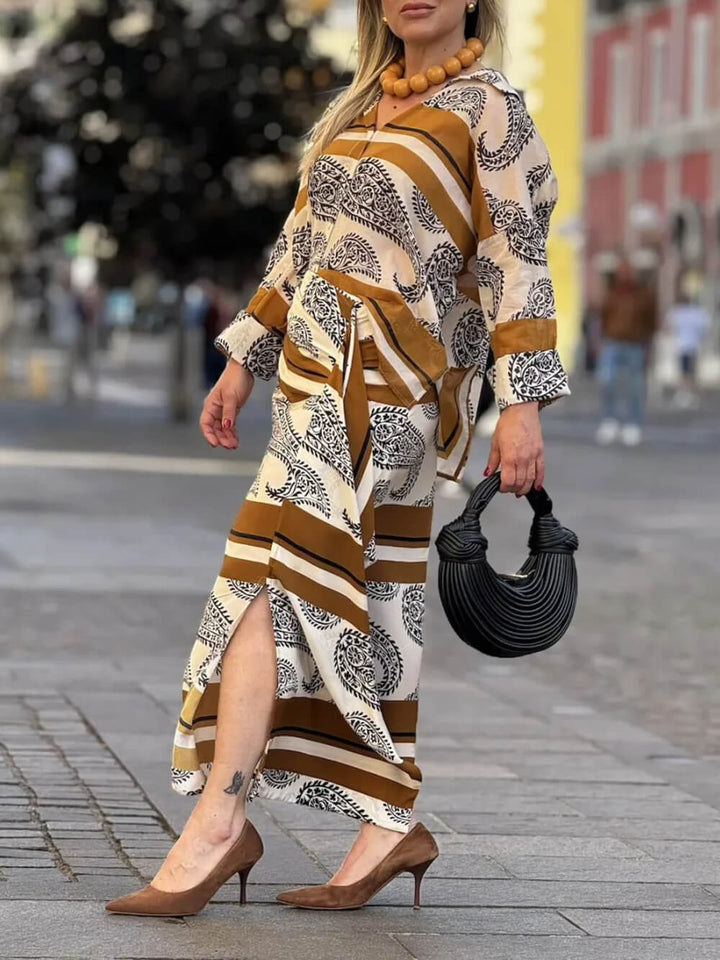 Unique Paisley Print Loose Shirt