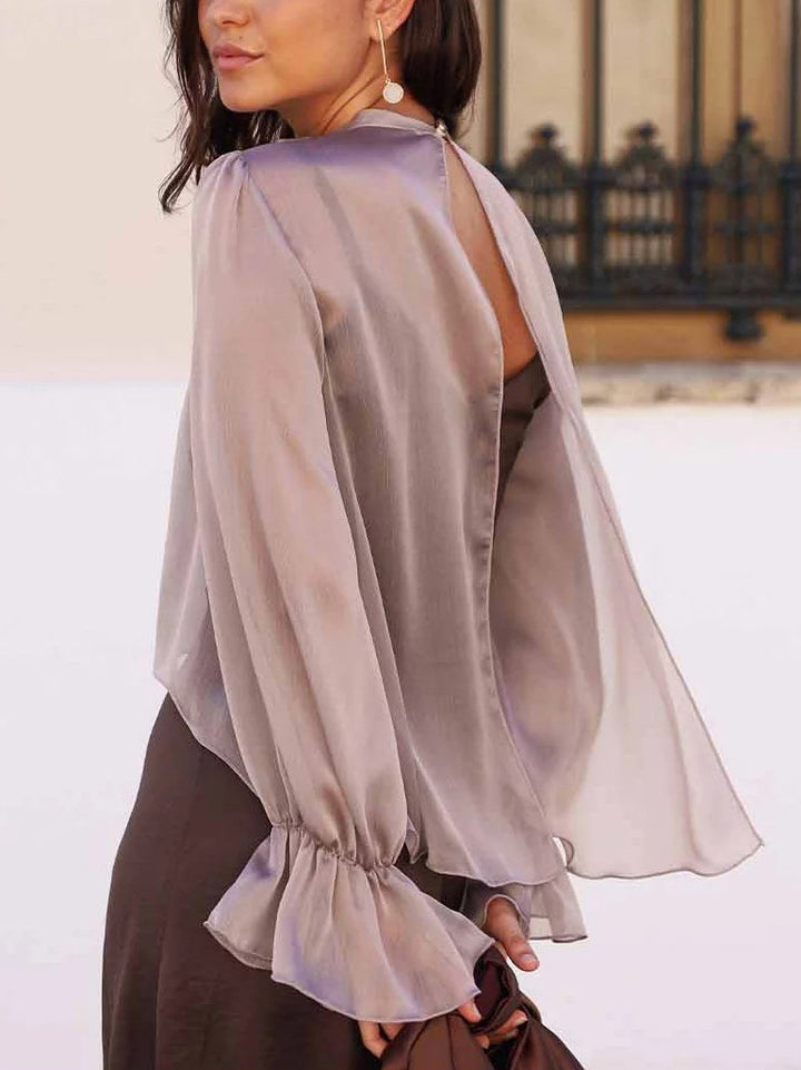 Stupable Sheer Blouse Camisole Sbed Maxi Dress