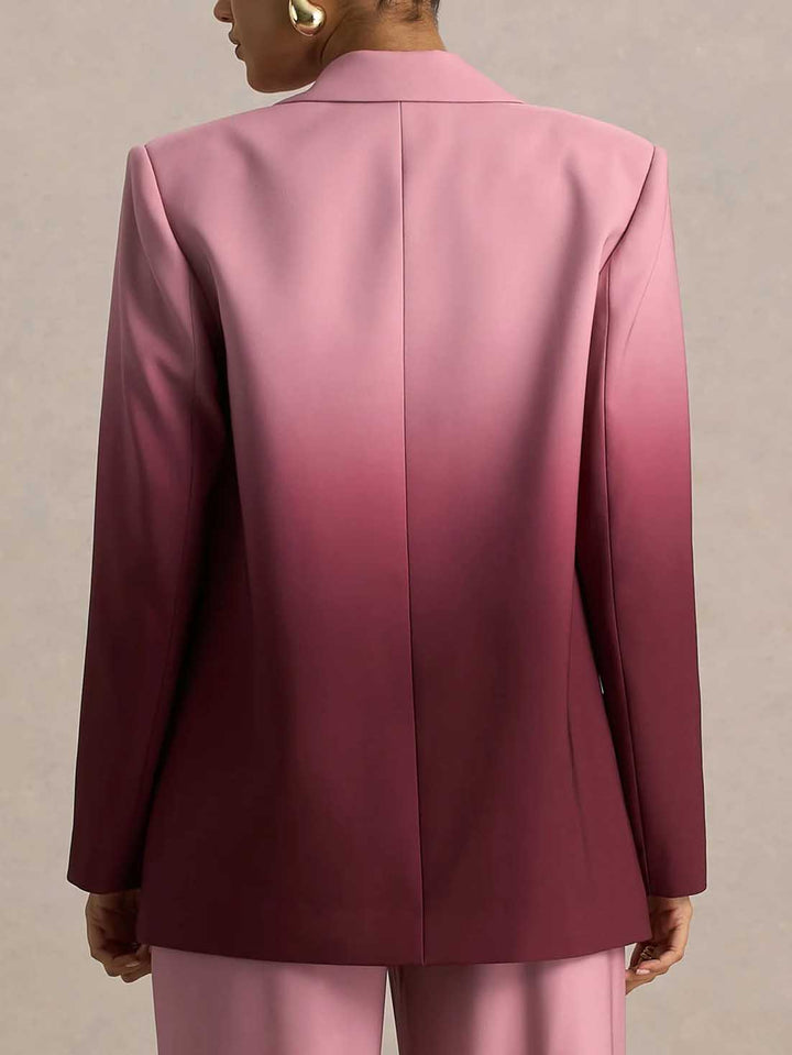 Elegant Ombre Tailored Blazer