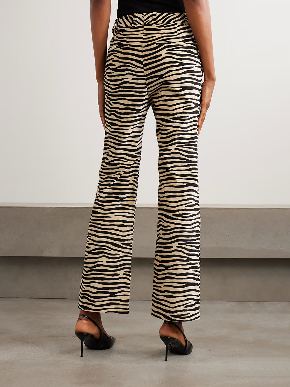 Exquisite Zebra Print Straight Leg Pants
