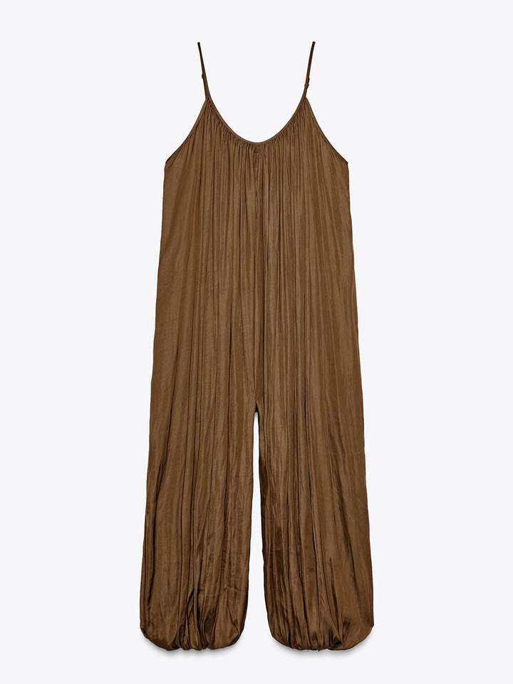 Casual Long Pleated Jumpsuit