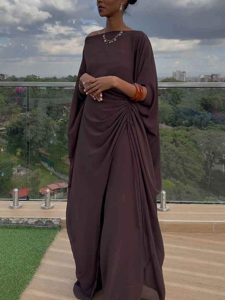 Exquisite Strapless Drawstring Two-piece Set