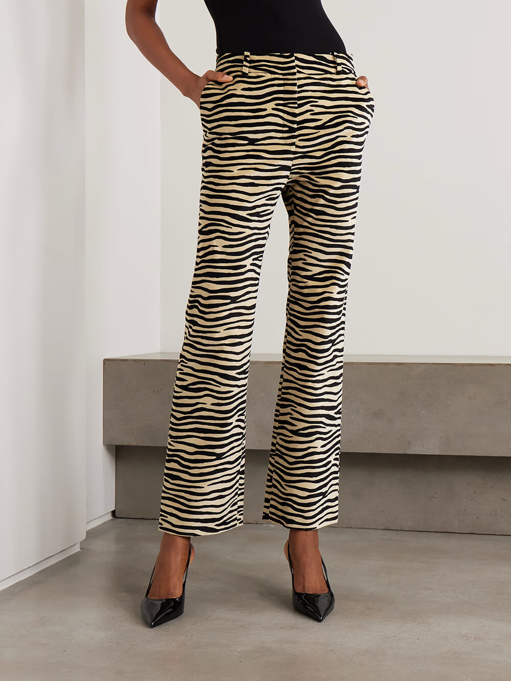 Exquisite Zebra Print Lapel Blazer