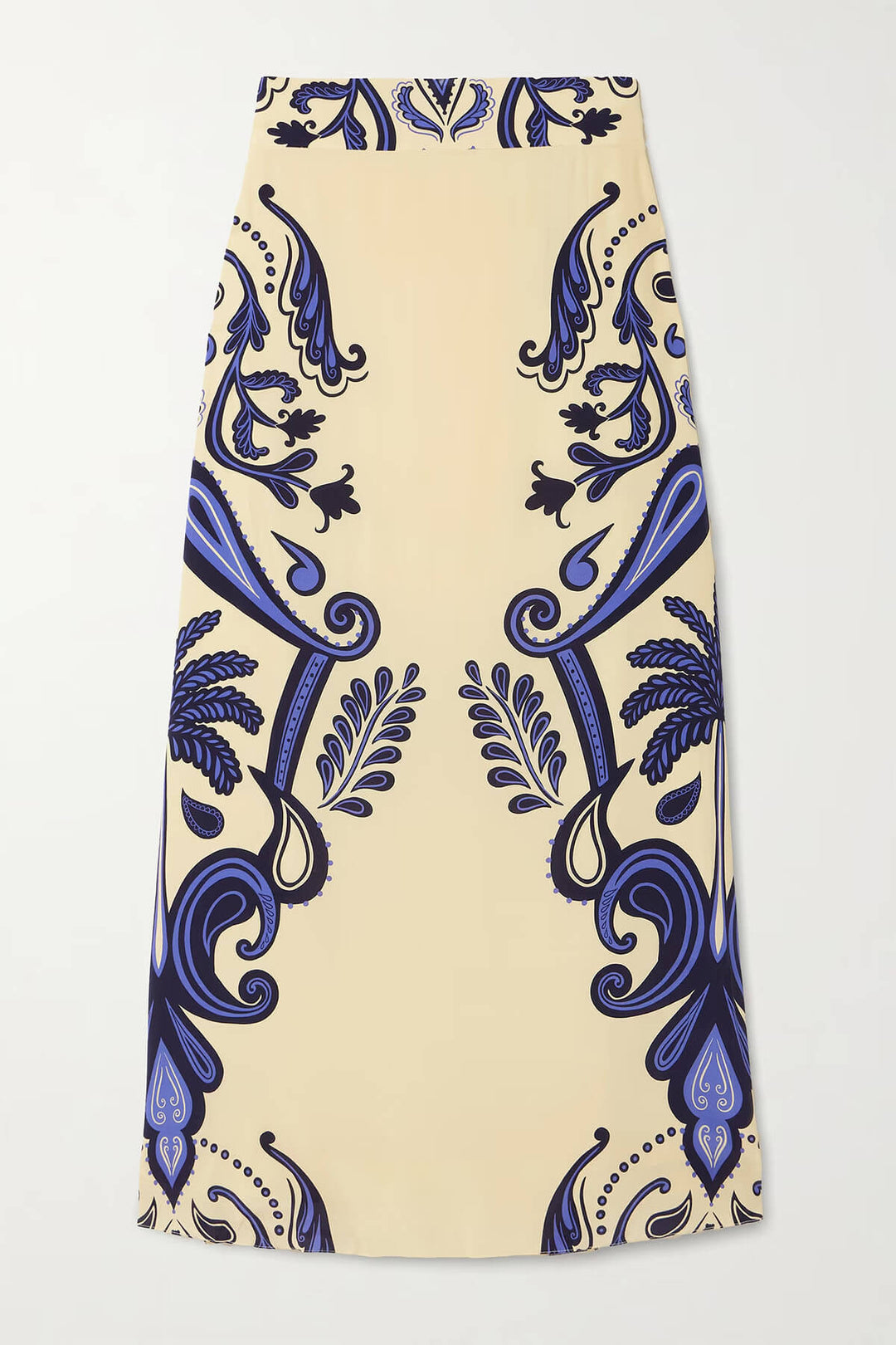 Exquisite Printed Satin A-line Skirt