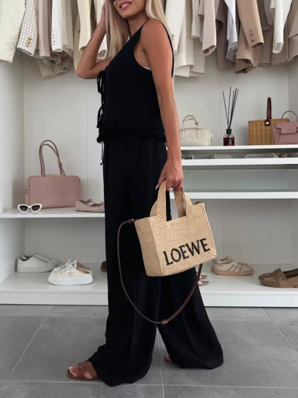 Summer Linen Casual High Waist Pocket Pants