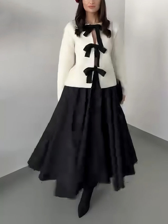 Elegant High-Waist A-Line Maxi Skirt