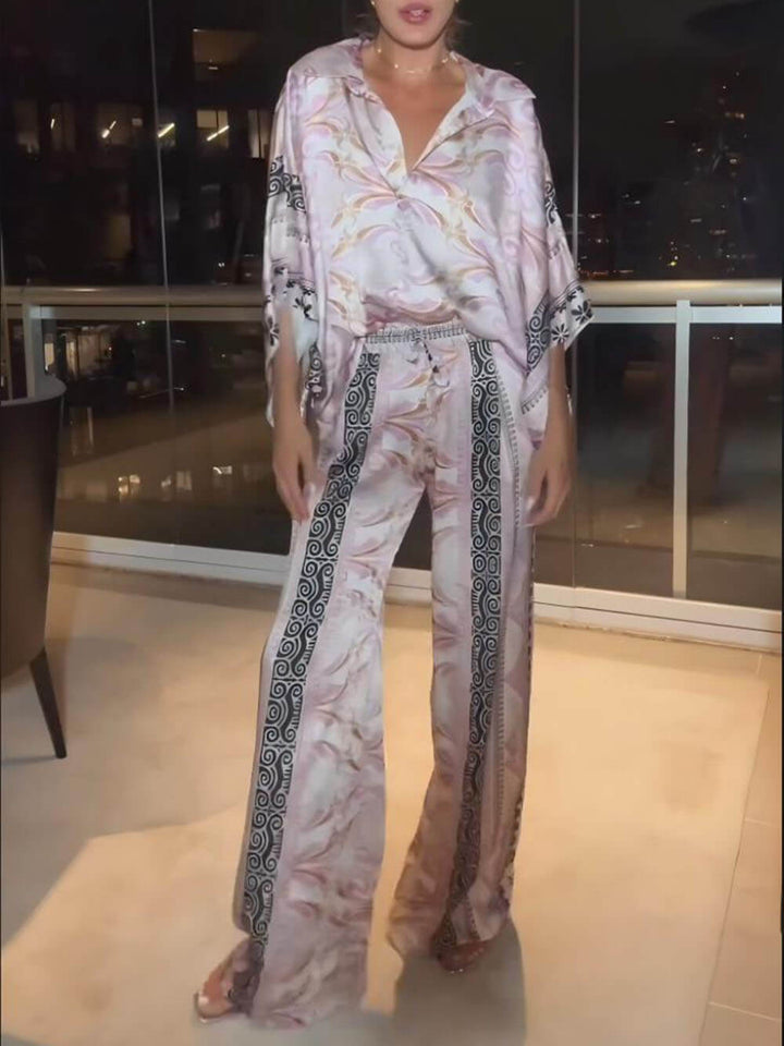 Exquisite Colorful Printed Loose Oversized Shirt