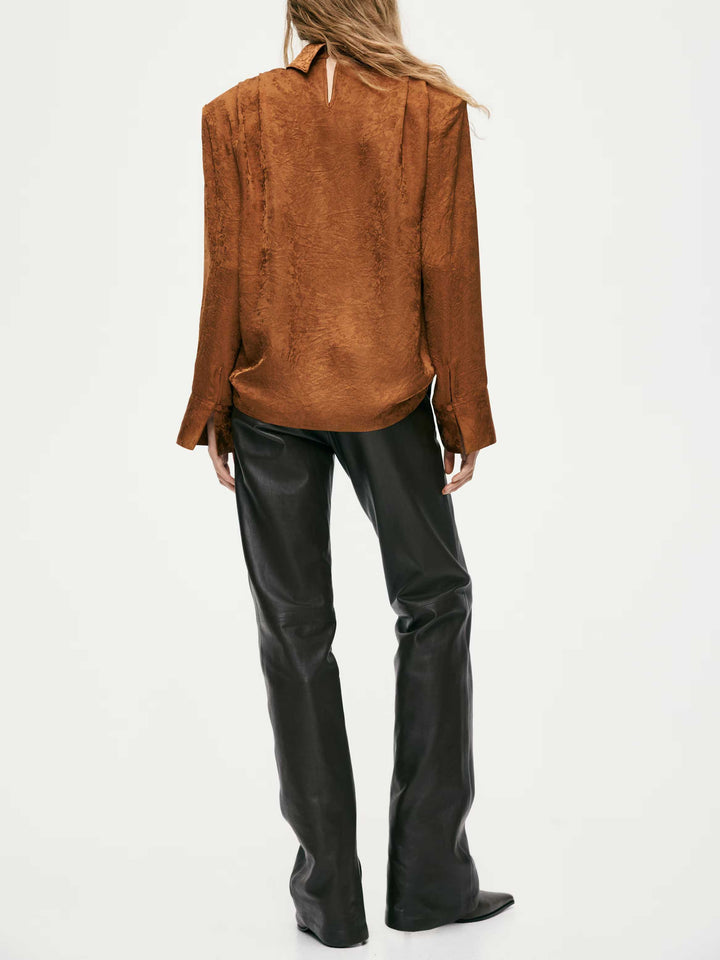 Elegant High-Waisted Wide-Leg Tailored Pants