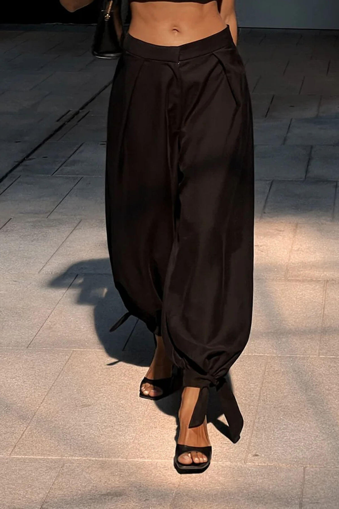 Casual Striped Print V-Neck Backless Cami Top