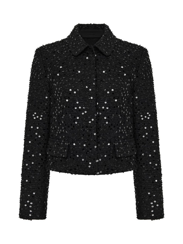Retro Sequin Circle Cropped Jacket
