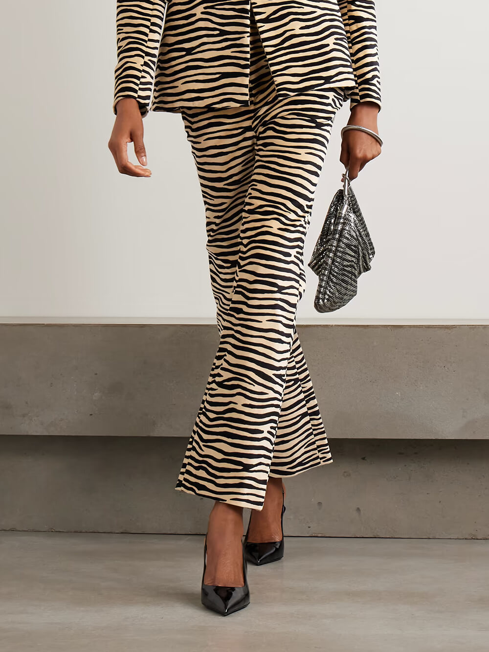 Exquisite Zebra Print Lapel Blazer