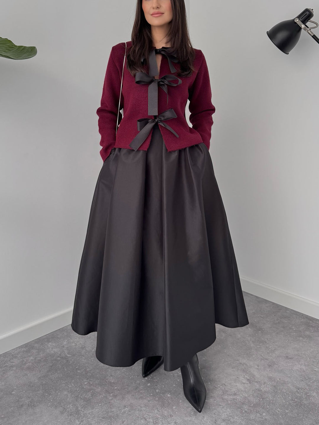 Elegant High-Waist A-Line Maxi Skirt