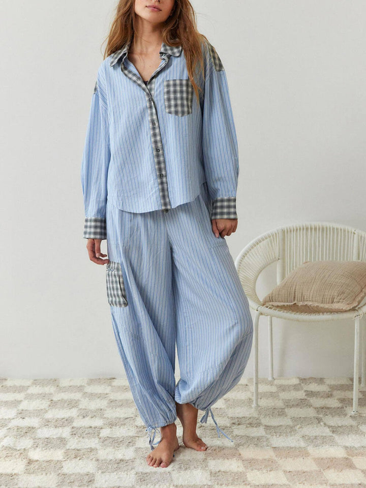 Σετ πιτζάμες Sky Blue Loose Splice