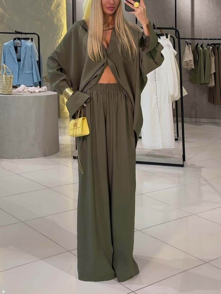 Unique Asymmetric Loose Button-Up Shirt