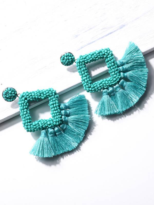 Hand-woven Tassel Earrings