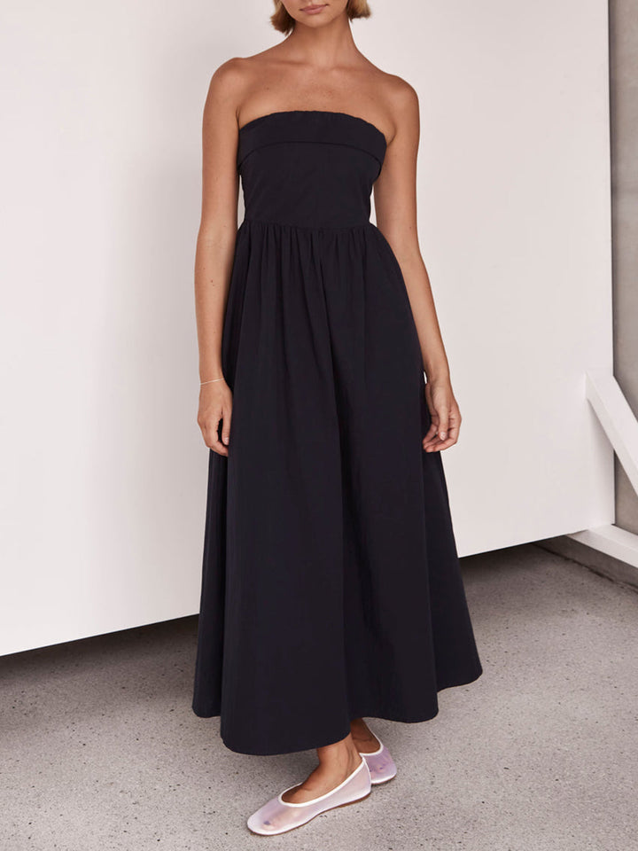 Resort Style Tulare Strapless Midi Dress