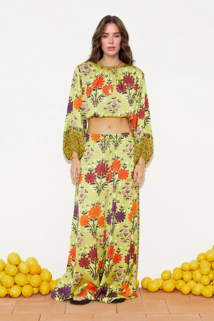 Unique Floral Print Crop Top
