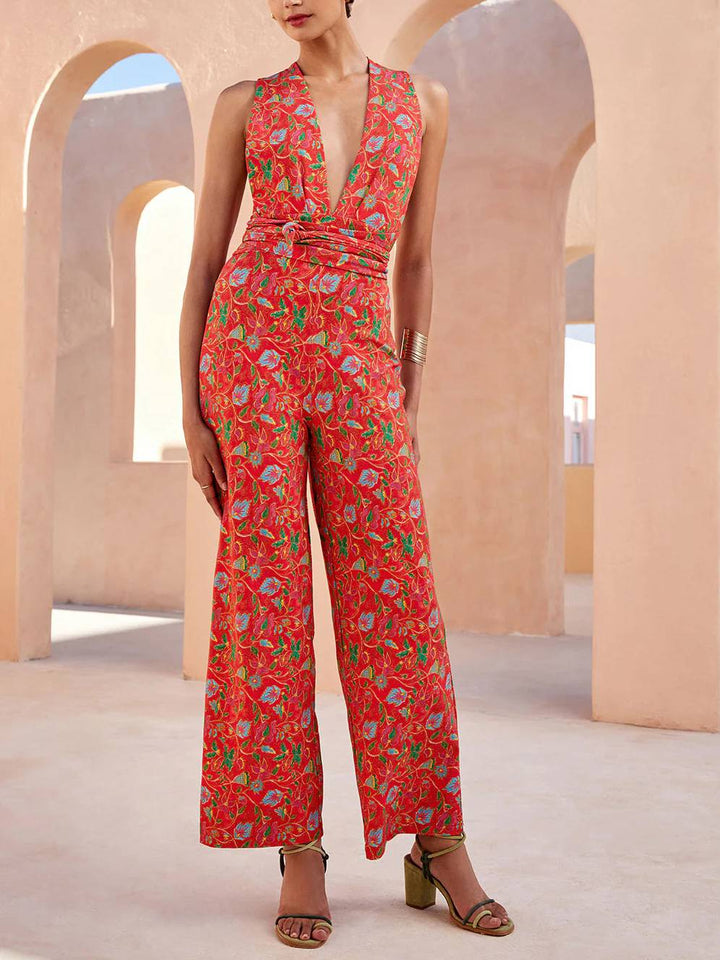 Multi-way Of Wear Printed Jumpsuit