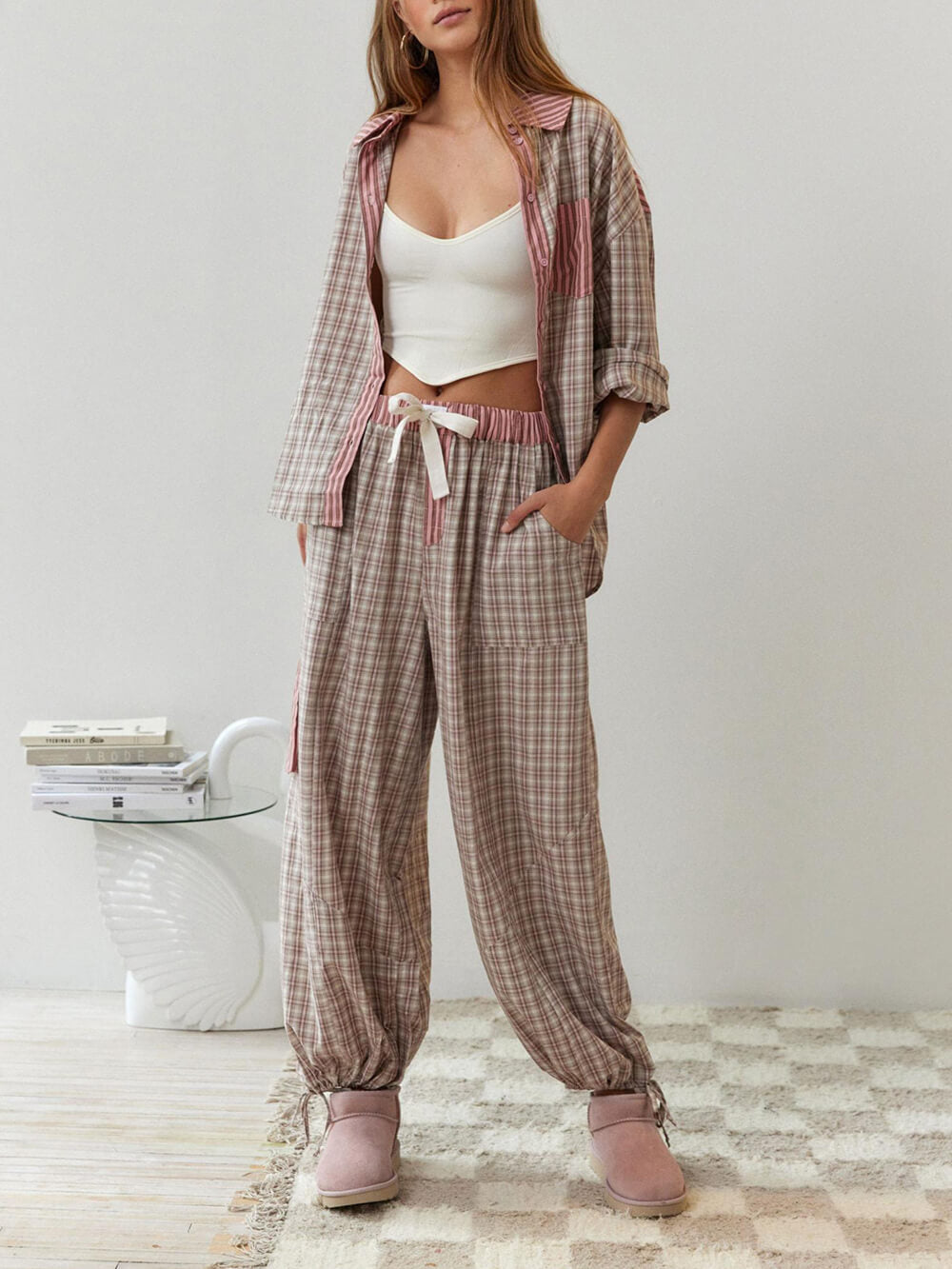 Pinkki Loose Splice Pyjama-setti