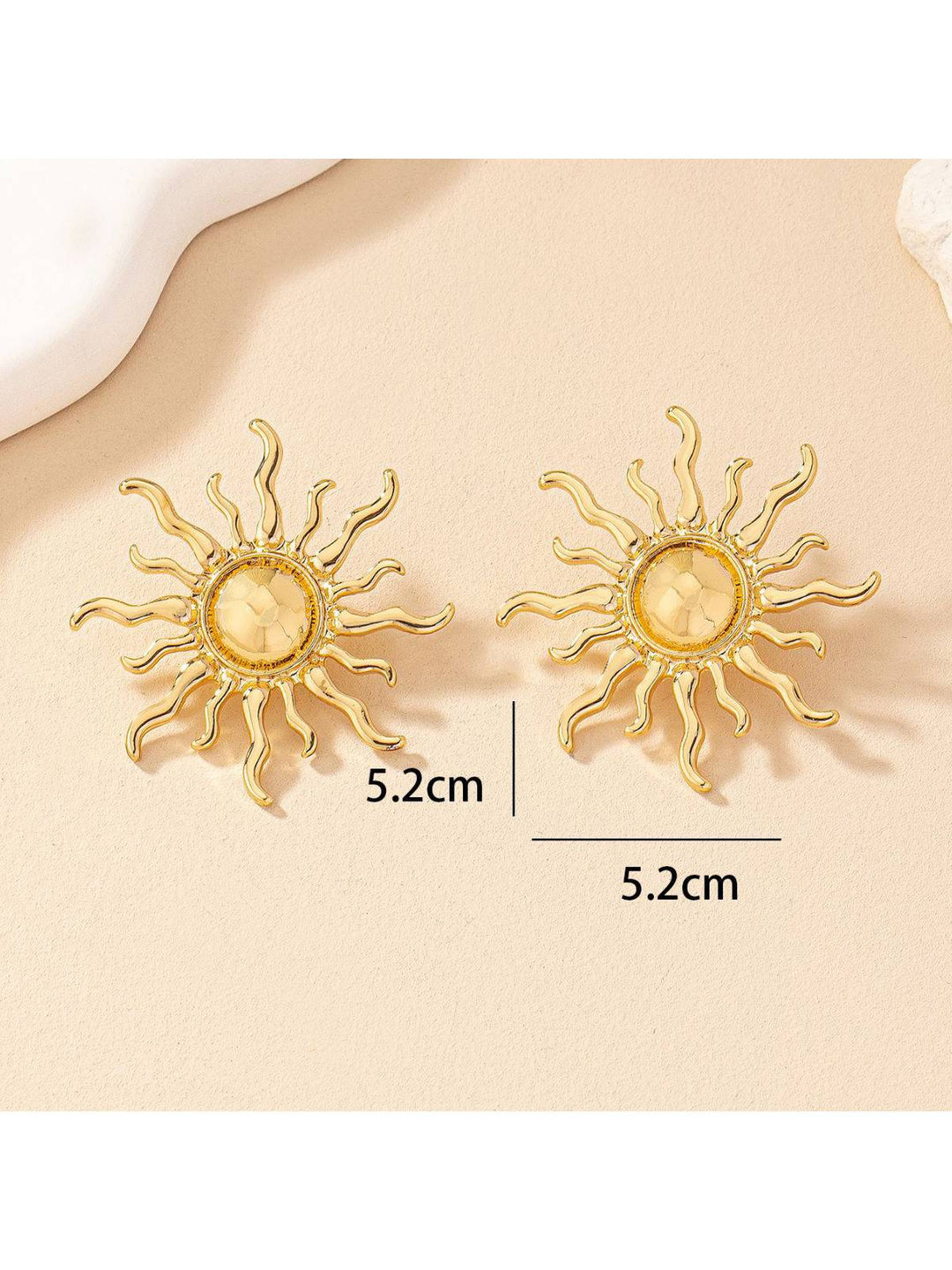 Vintage Sun Stud Earrings