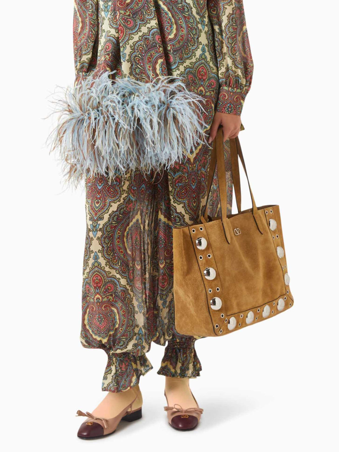 Retro Paisley Print Shirt And Pants Two-Piece Set