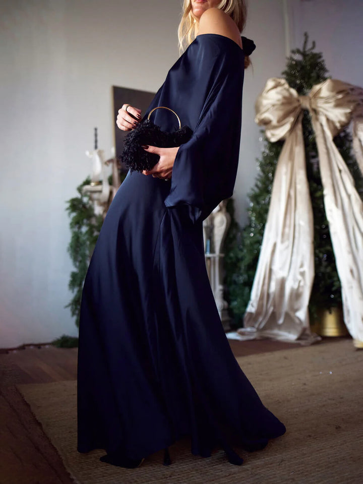 Exquisite Satin High-Waisted Maxi Skirt