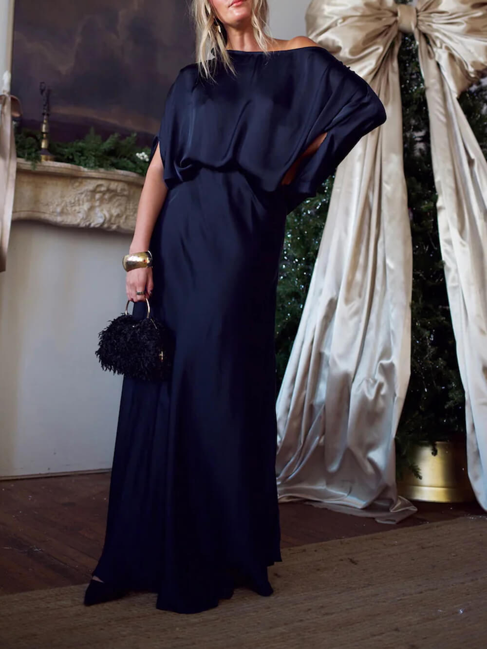 Exquisite Satin High-Waisted Maxi Skirt