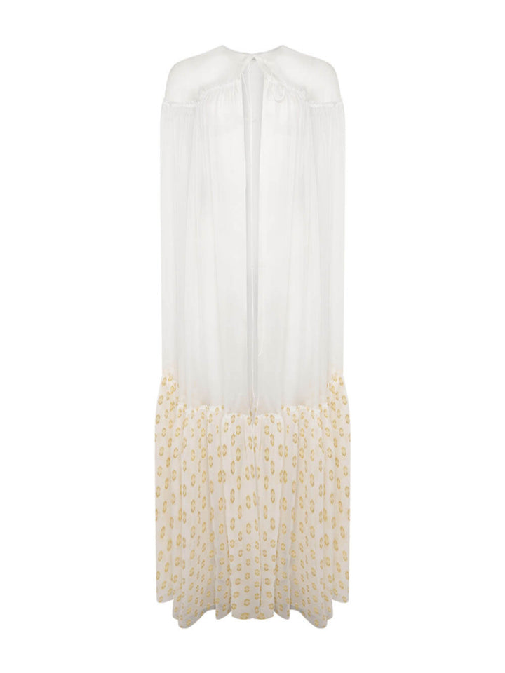 Desert Light Modern Unique Elegant Sequined Lace-Up Cape-Style Cover Up