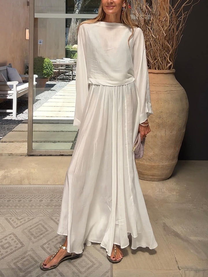 Elegant Unique Flared Sleeve Loose Top