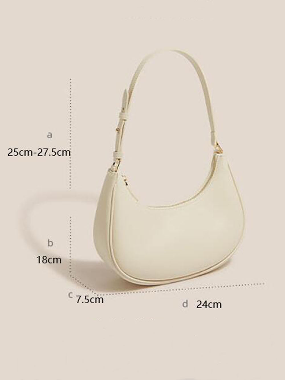 Simple Underarm One-Shoulder Cross-Body Half-Moon Bags