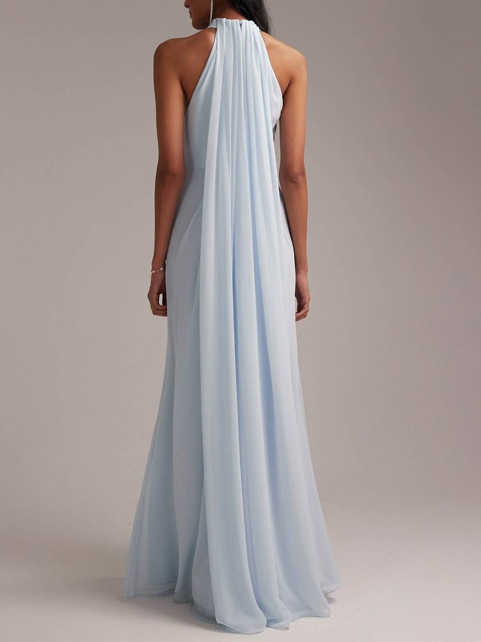 Elegant Minimalist Front And Back Ribbon Ribbon Maxi Dress