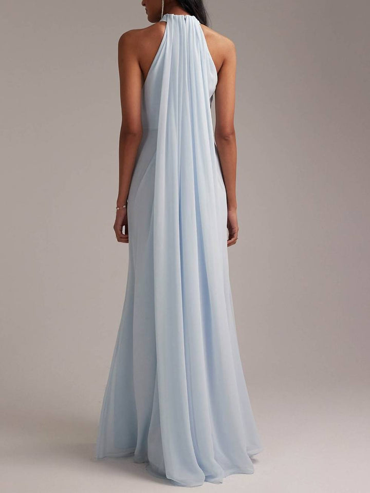 Elegant Minimalist Front And Back Ribbon Ribbon Maxi Dress