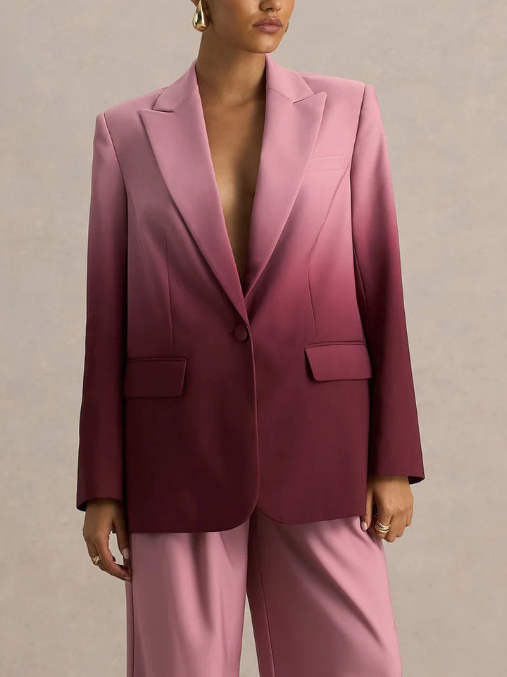 Elegant Ombre Tailored Blazer