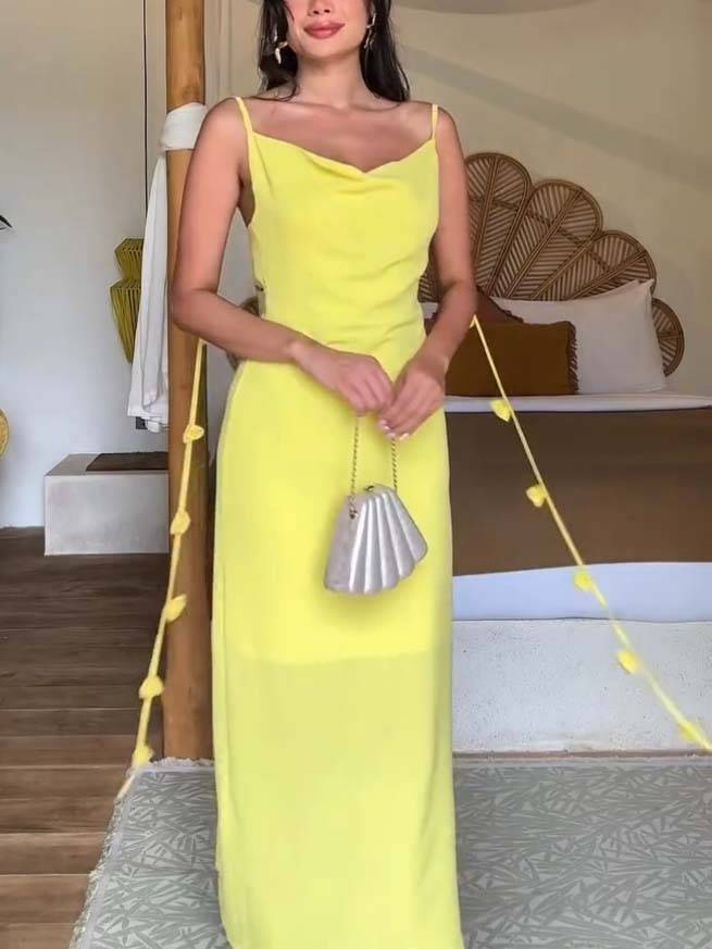 Floral Tassel Swing Collar Backless Maxi Dress