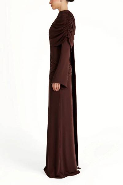 Pleated Ribbon Design Maxi Dress