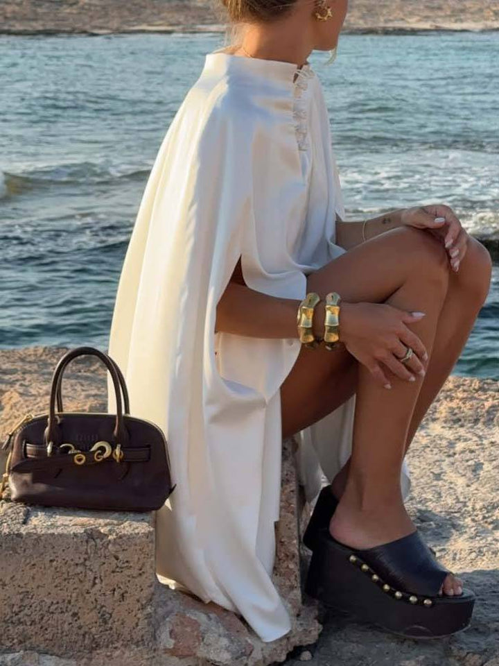 Minimalist Cape Mini Dress