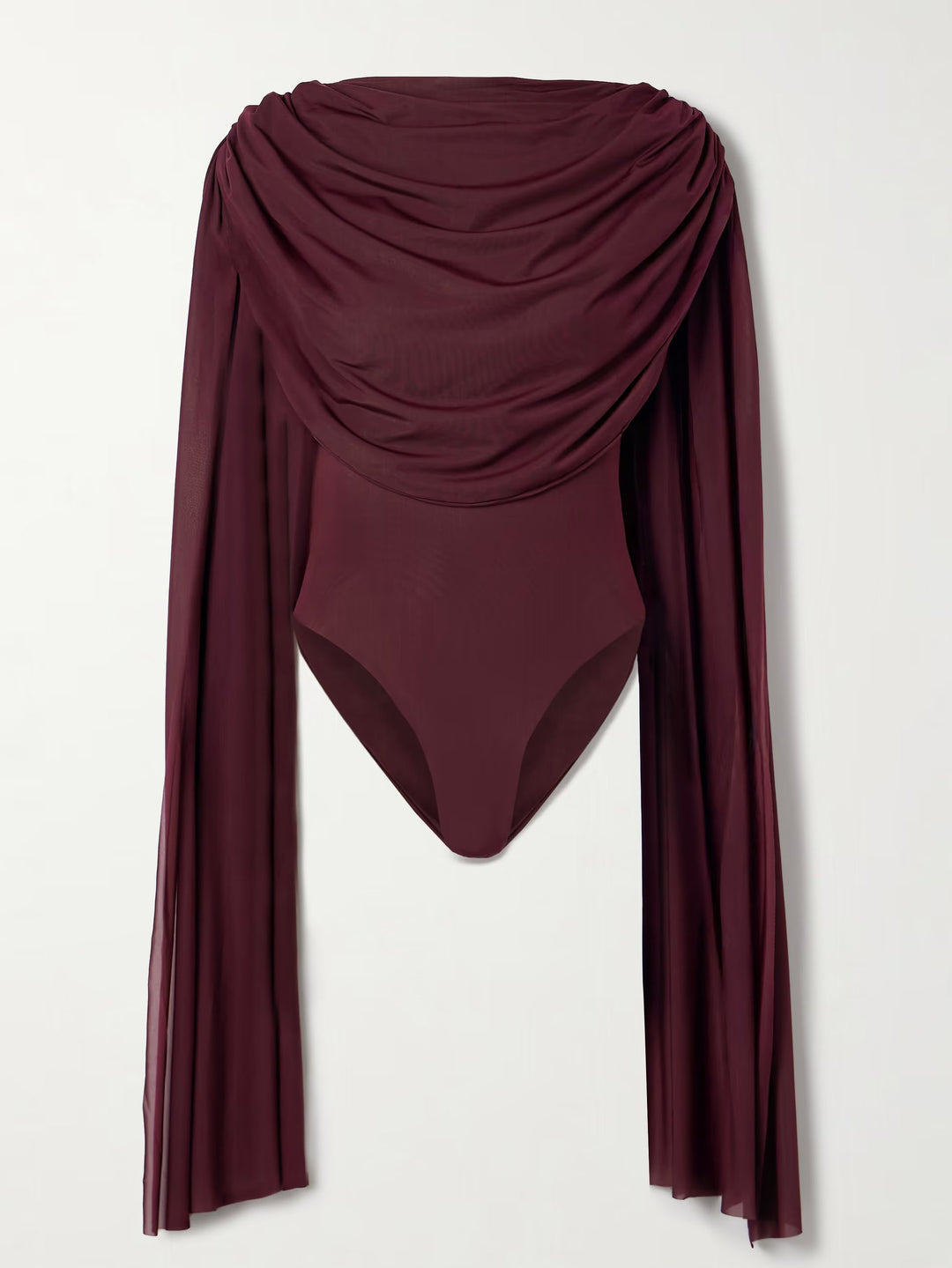 Elegant Draped Top And Wide-leg Faux Leather Pants Two-piece Set