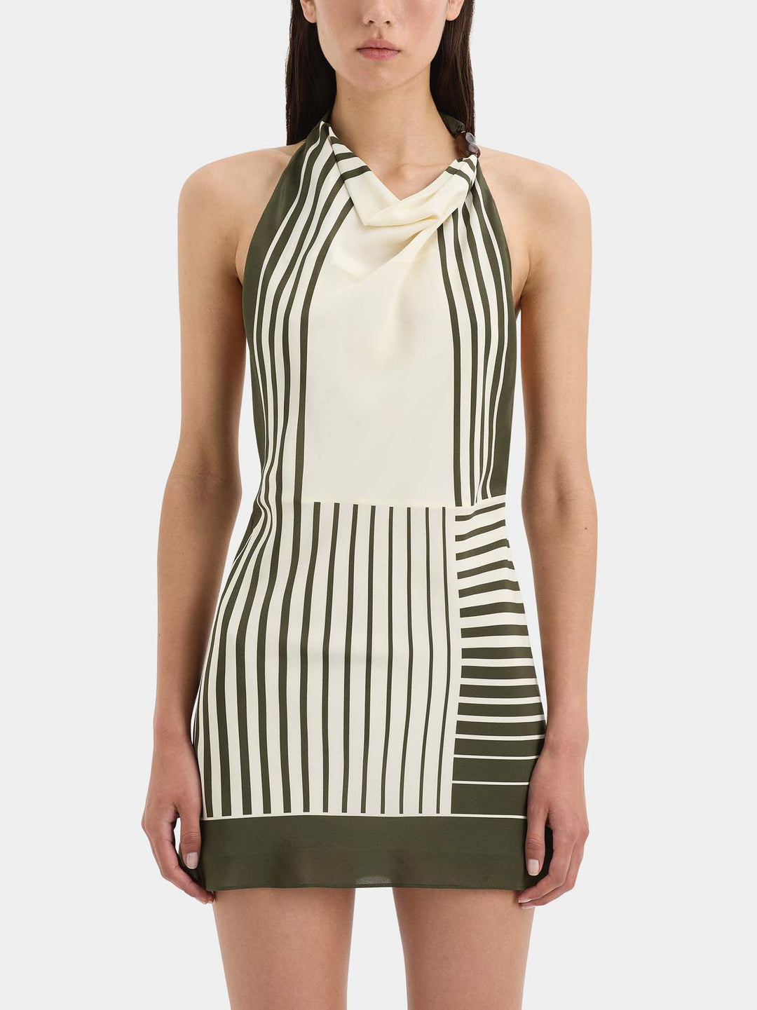 Unique Garden Stripe Print Mini Dress