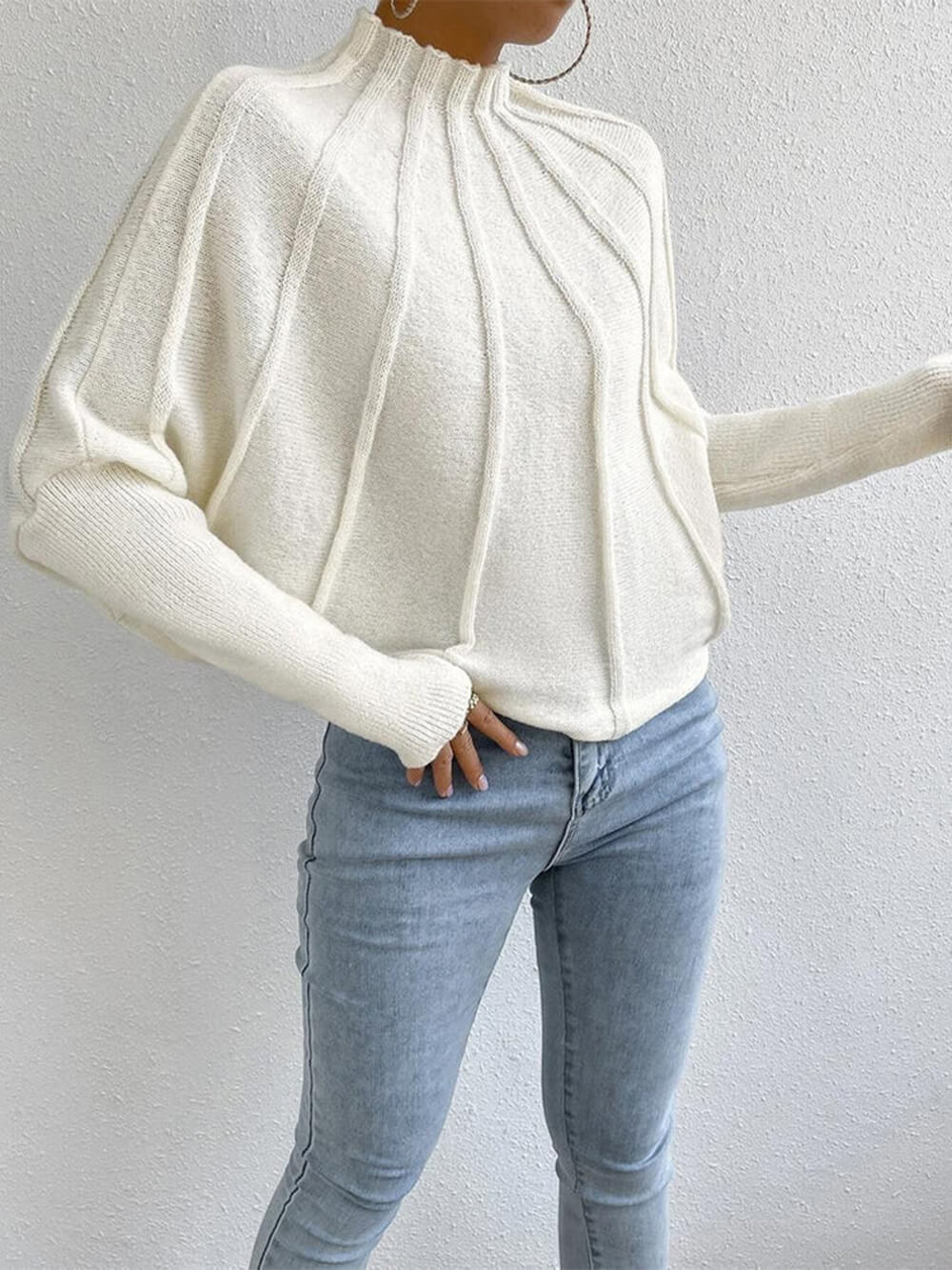 Enkel Dolman-sleeve genser