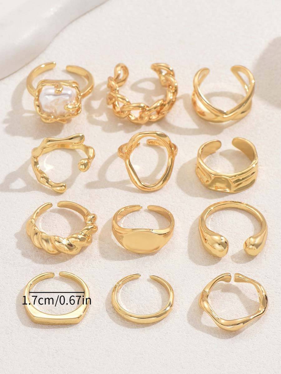 12-piece Minimalist Ring Set