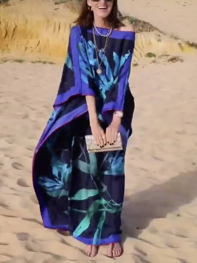 Unique Printed Loose Maxi Dress