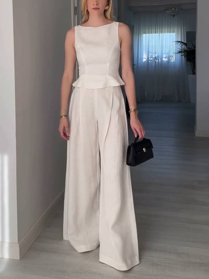 Minimalist High-Waist Wide-Leg Pants