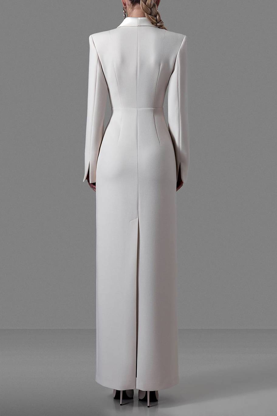 Back Slit Suit Dress